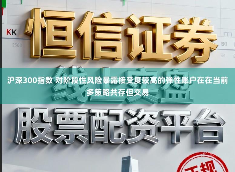 沪深300指数 对阶段性风险暴露接受度较高的弹性账户在在当前多策略共存但交易
